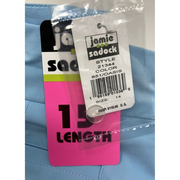 Jamie Sadock Golf Oasis Blue Skort Style 21344 NWT $110 15" Length Size 14 - Picture 3 of 10